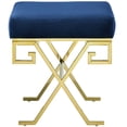 thumbnail image 3 of Modway Twist Velvet Ottoman in Gold and Navy, 3 of 6