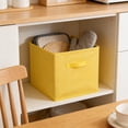 thumbnail image 4 of Simple Houseware Foldable Storage Bin, Cube Organizer Storage Bins with Handles, for Organizing Pantry, Closet, Shelf, Nursery, Playroom, Toy Box, Cubby, 10.6" x 10.6" x11", 4 of 6