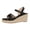 Black, variant on Platform Espadrilles for Women Rhinestone Strappy Wedge Sandals Comfortable Arch Support Footbed Open Toe Slingback Heels White Size 7