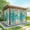 Blue, variant on Outdoor Curtains for Patio Waterproof, Ocean Red Octopus Windproof Pravicy Outside Porch Blackout Curtain, Coastal Anchor Sea Boat Retro World Map Sun Blocking Grommets Curtains for Cabana 54"x84"