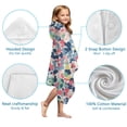 thumbnail image 7 of Pioneer Flower Floral Print Pattern Hooded Bath Towel，50"x30" for Ages 3 To 12 Kids, Quick Dry Lightweight Soft Microfiber Hood Beach Towel Cover Up for Kids, 7 of 7
