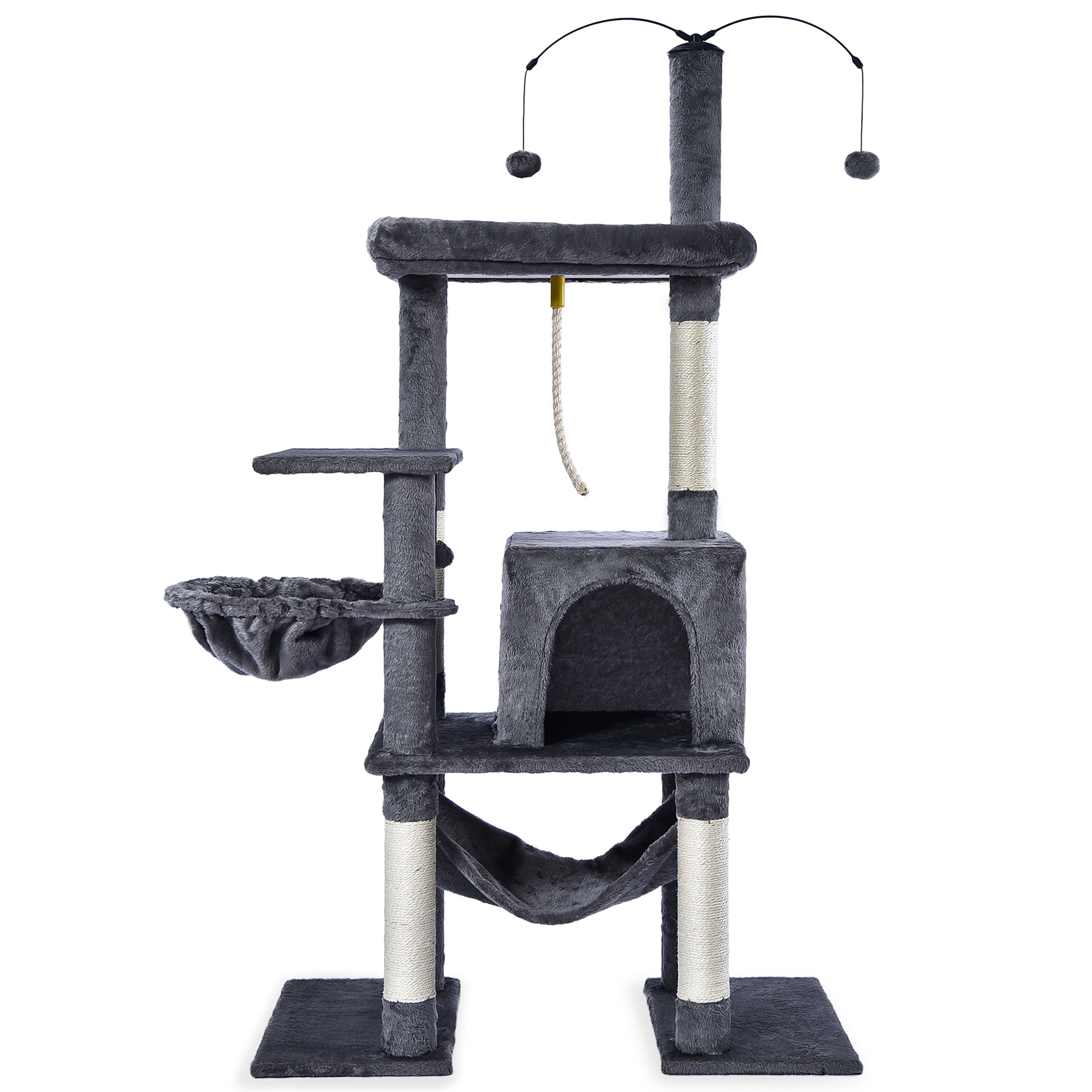 Vibrant Life 58.5" Multi-Level Cat Tree Tower, Gray photo 1