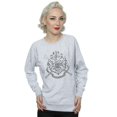 thumbnail image 2 of Harry Potter Womens Hogwarts Badge Wands Sweatshirt, 2 of 5