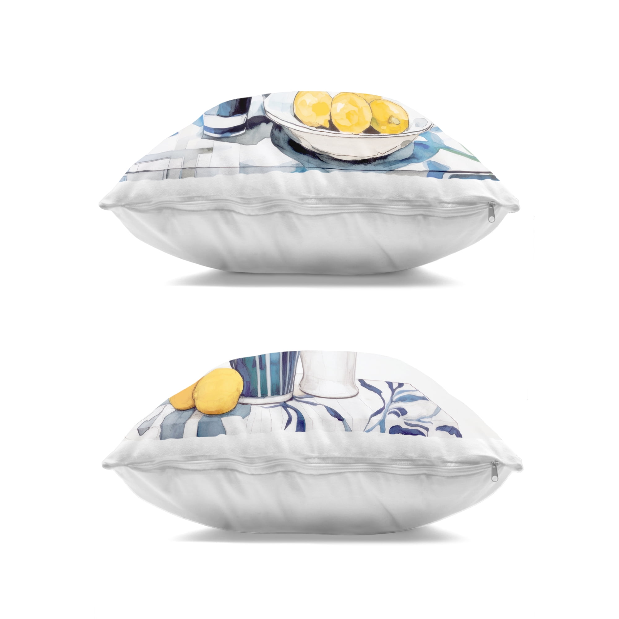 Stupell Industries Lemon Blooms Table Setting 2 Piece Decorative Printed Throw Pillow Set, design by Ray Powers
