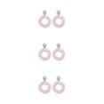 thumbnail image 4 of Minnieouse Llamativos pendientes colgantes hechos a mano para mujer, modernos y ligeros, hipoalergénicos, elegantes, rosa claro Type1 NO1, 4 of 6