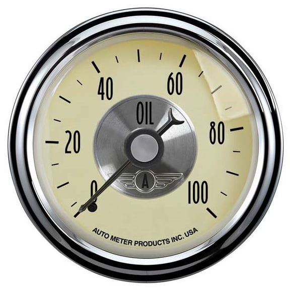 Autometer 2021 Prestige Series Antique Ivory Oil Pressure Gauge