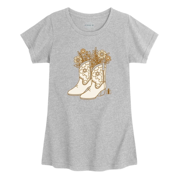 Case IH - Flower Cowboy Boots Toddler Short Sleeve Graphic T-Shirt