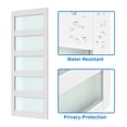 thumbnail image 5 of Dextrus 36"x 84" Sliding Barn Door, Single Track Sliding Barn Door with Frosted Glass Panels, Hardware Kit and Handle for Interior & Exterior Use, White, 5 of 6