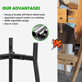 thumbnail image 4 of SHAINFUN Raised Dog Bowl Stand for Medium & Large & Extra Large Dogs,Metal Tall Dog Food Stand,Adjustable Wide 7-10.7" Heights 9.8-13.4",Strong Round Tubes Elevated Dog Bowl Stand (Bowl Not Included), 4 of 7