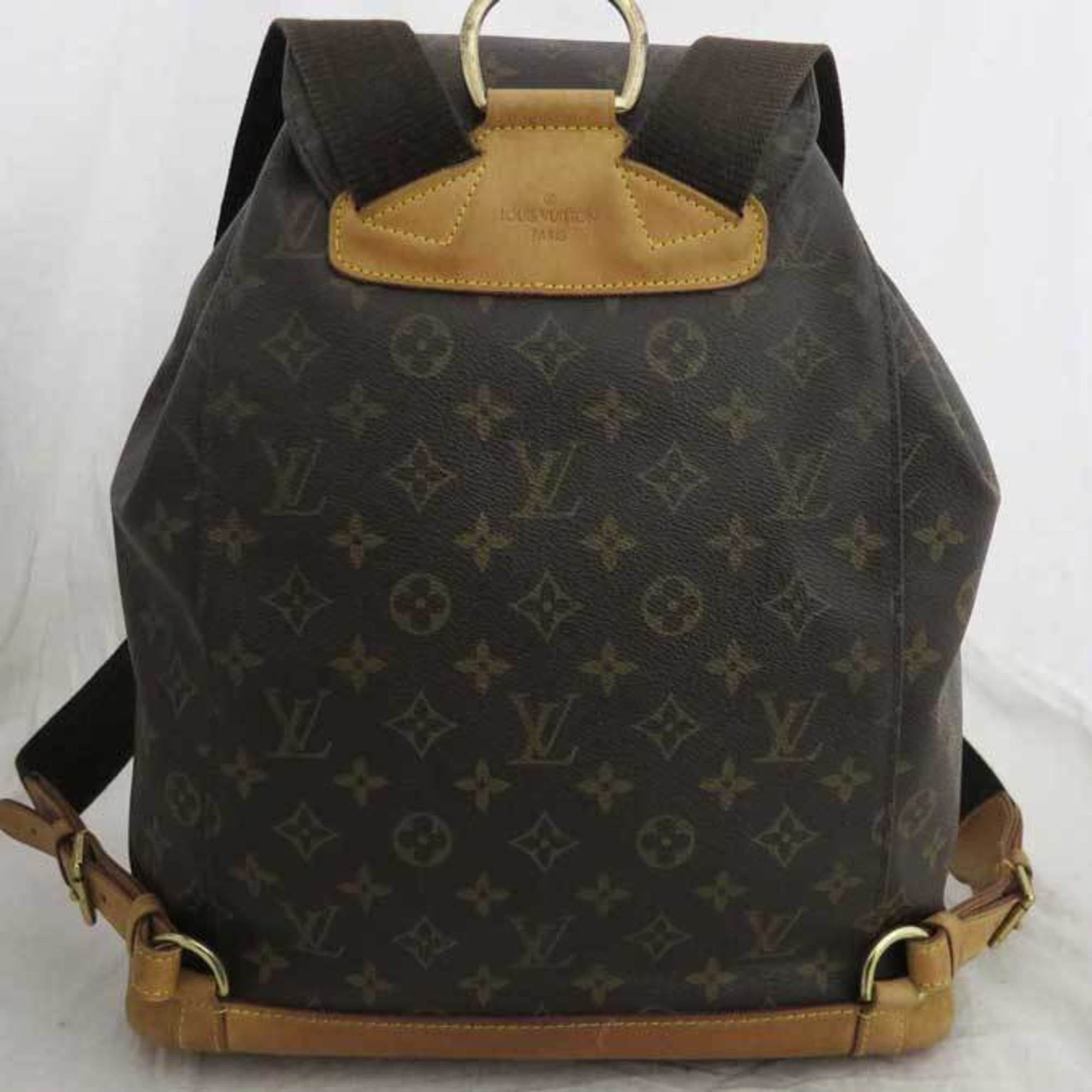 Authenticated used Louis Vuitton Louis Vuitton Bag Monogram Women's Men's Rucksack Backpack Montsuri GM M51135 Brown, Adult Unisex, Size: (HxWxD)