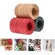 thumbnail image 3 of Cuerdas de papel de rafia hechas a mano, 3 rollos de 100 m cada uno, colores brillantes para envolver regalos y manualidades navideñas., 3 of 5