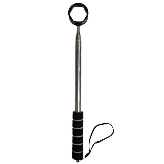 ENFOURCLASS 9ft Retractable Golf Ball Picker - Stainless Steel Grabber with Ergonomic Handles & Adjustable Lanyard for Golf Course Practice
