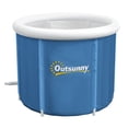 thumbnail image 3 of Garden Accessories Outsunny Ice Bath Tub, 79 Gallon Outdoor Portable Cold Plunge Tub with Thermo Lid, Cover and Carry Bag for Athletes Recovery and Cold Water Therapy, Dark Blue,Garden Decorative Ac, 3 of 11