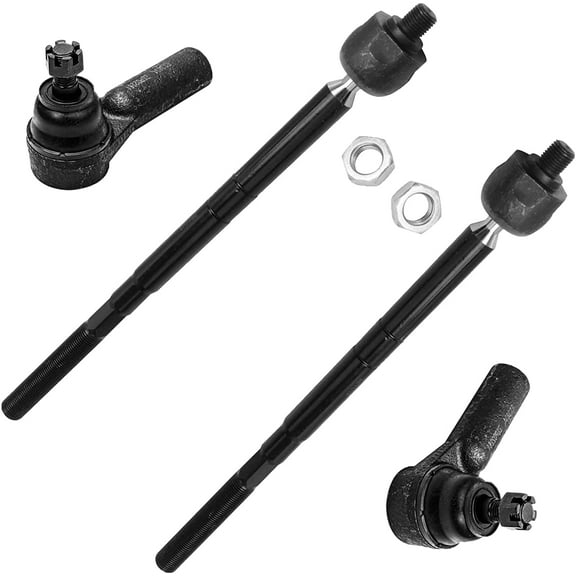 Detroit Axle - 4pc Front Tie Rods for 2001-2009 Ford Escape 2001-2006 Mazda Tribute 2005-2009 Mercury Mariner 2 Inner Tie Rod End Links 2 Outer Tie Rods Replacement