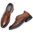 thumbnail image 6 of CMR CHAMARIPA Dress Height Increasing Elevator Shoes For Men Brown Leather Taller Shoes 7CM / 2.76 Inches, 6 of 7