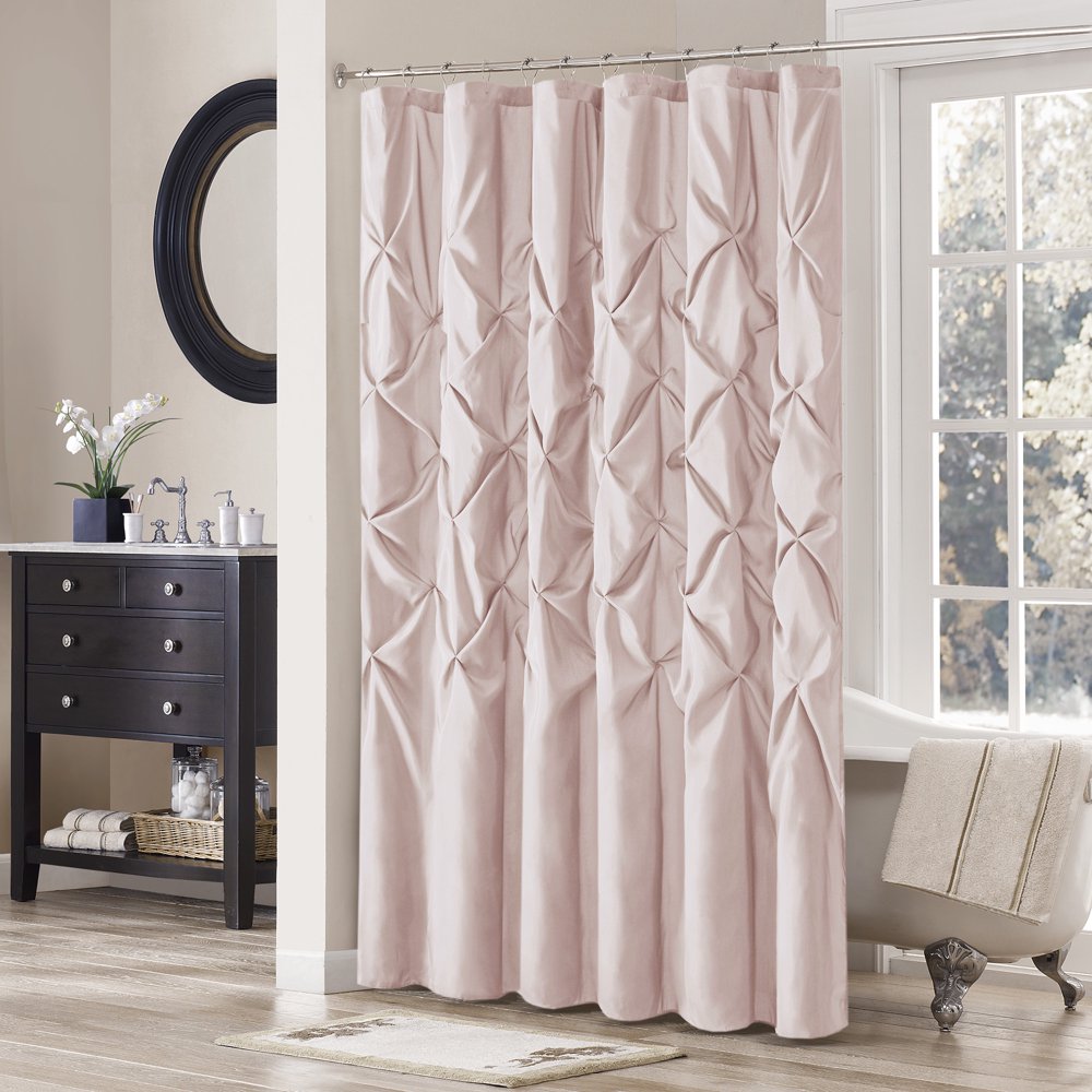 Home Essence Piedmont Tufted Solid Print Polyester Shower Curtain, 72