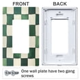 thumbnail image 3 of Yayeee Rocker Switch Wall Plate 1-Gang 4.6"x2.9" Home Decorative Outlet Cover, Green and White Plaid Pattern, 3 of 6
