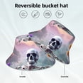 thumbnail image 6 of Balery Mist Sunflower Skull Sun Hats for Men Women Bucket Hat UPF 50+ Buckey Hat Boonie Hat Foldable UV Protection Hiking Beach Fishing Summer, 6 of 9