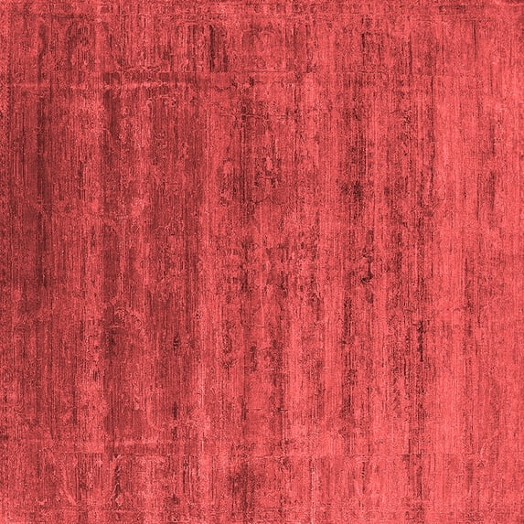 Ahgly Company Indoor Square Oriental Red Industrial Area Rugs, 8' Square