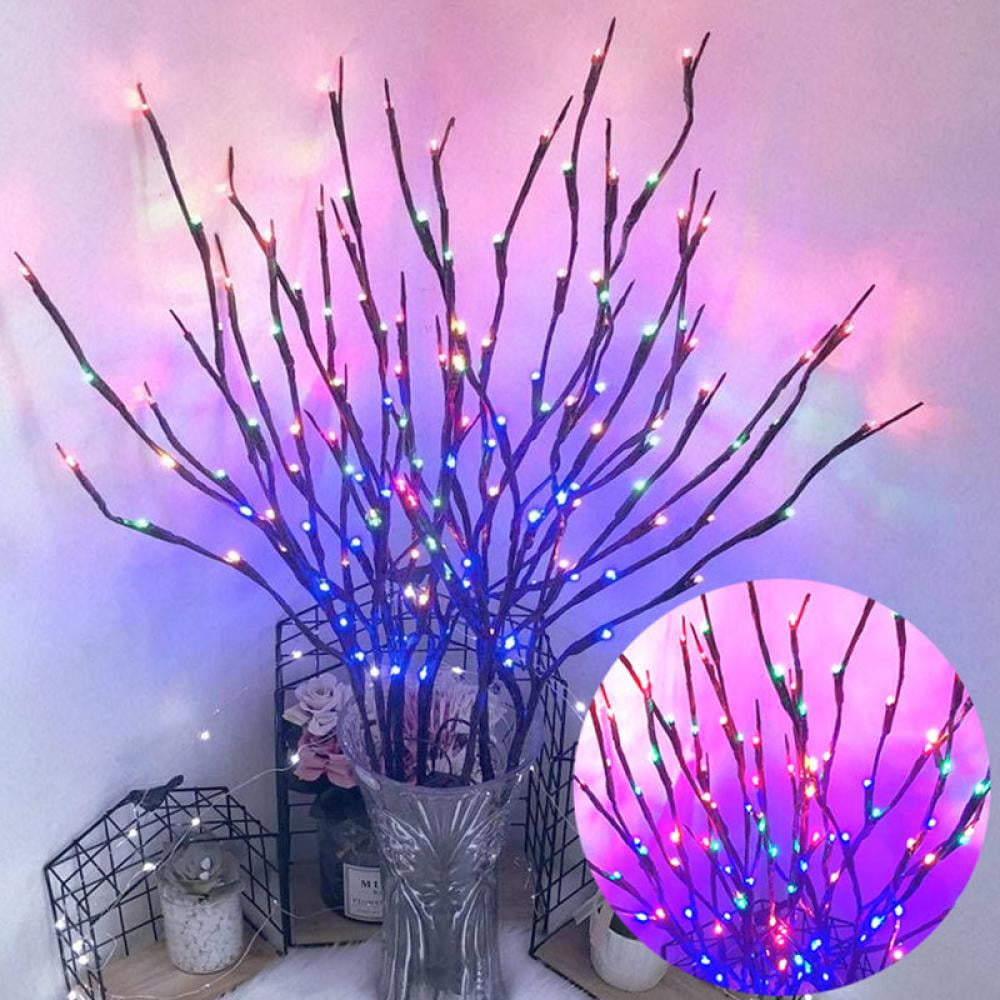 4X Twig Branch Fairy Lights Warm Willow 20LED Waterproof Lamp Home Garden Decor 