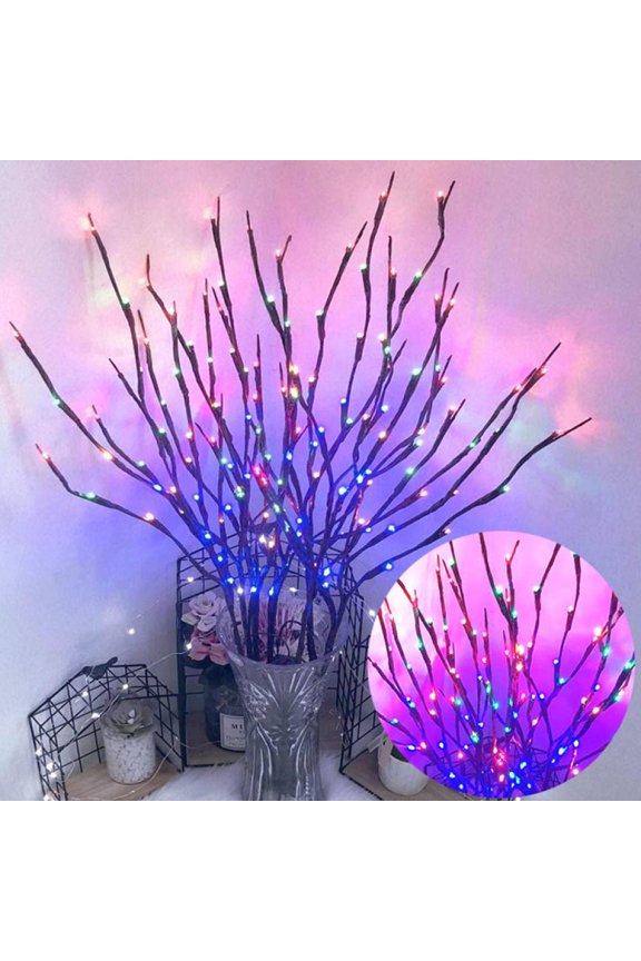 Simulation Tree Branch Light String Christmas Decorations 1PCS