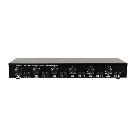 Saga Elite™ Model # SAG5600HE 6-Zone Dual Source Stereo Speaker Selector (Black)