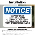 thumbnail image 3 of (2 Pack) Keep Top Of All Electrical Boxes Clear Of OSHA Notice Sign, 3 of 7