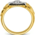 thumbnail image 2 of 10K Two-Tone Ibgoodman Men's Polished And Textured With Black Enamel Past Master Masonic Ringsize 10 (Width 14.1) - Jbsp, 2 of 5