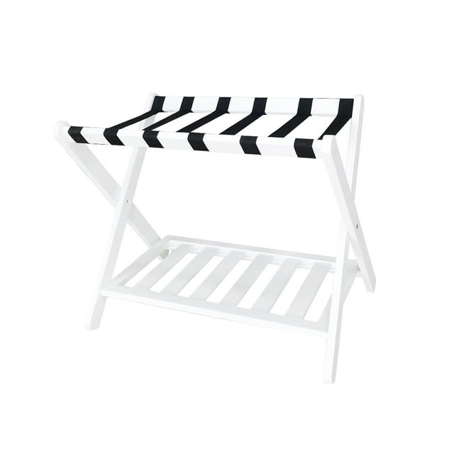 yingyy Support de Valise Pliant Support de Valise Multifonction Robuste avec Sangles en Nylon Blanc Blanc 68x45x55cm