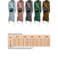 thumbnail image 2 of Gomelly Ladies 2 Piece Outfits Solid Color Sweaters Dress Sets Comfy Sweater Top And Skirt Set Women Bodycon Winter Knitted Green 2XL, 2 of 2