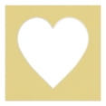 thumbnail image 3 of Soft Yellow Picture Frame Mat for 20x20 Frames - Heart Opening for 16x16 Photos - 1 Mat, 3 of 7