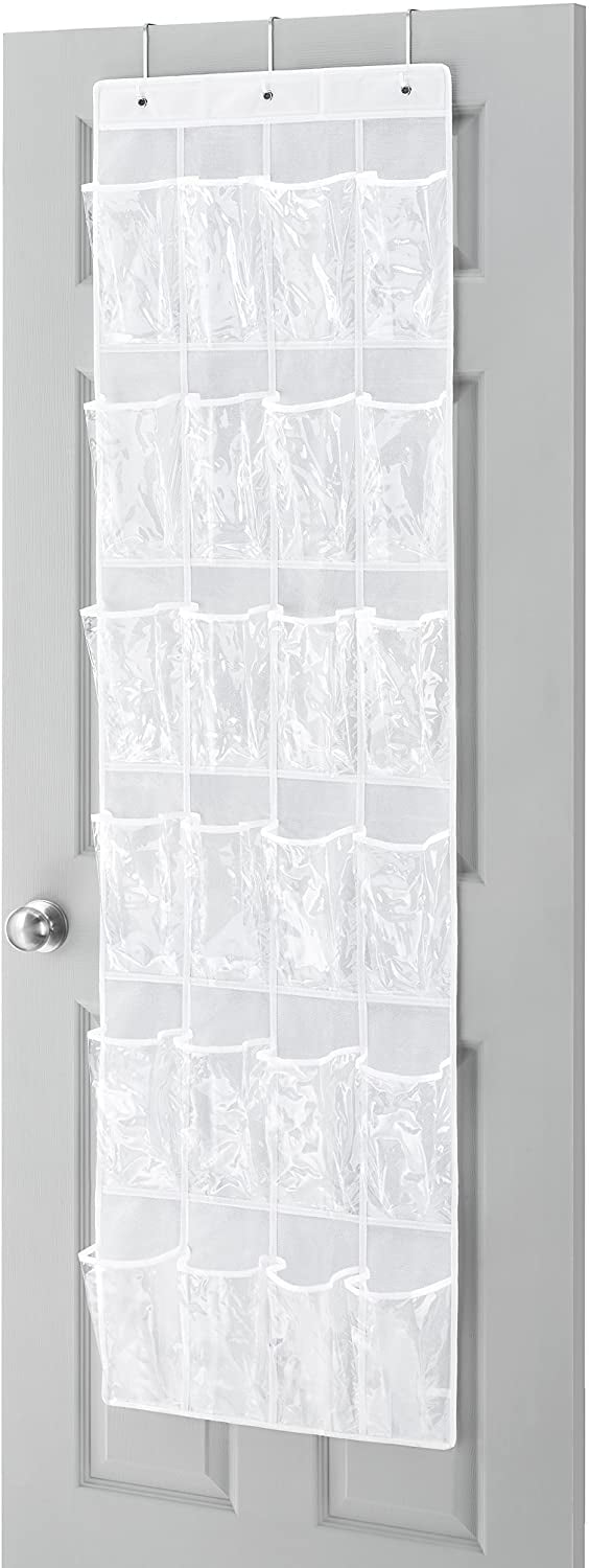 Over The Door Shoe Organizer, Clear Hanging Shoe Bag Closet Organizer