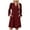 Wine, variant on LIaqionyy Womens Dresses V Neck Long Sleeve Fall Winter Casual Sweater A Line Dress Fashion Work Clothes