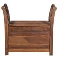 thumbnail image 5 of Wooden Entryway Bench with Lift Top Storage and X Shape Flared Sides, Dark Brown- Saltoro Sherpi, 5 of 12