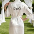 thumbnail image 4 of DHFJKG Womens Silk Satin Robe Kimono Bathrobe Wedding Dressing Gown For Bridal Bride Bridesmaid Robes, 4 of 4