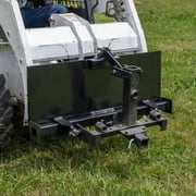 Titan Attachments 3 Point Attachment Adapter for Universal Skid Steers Quick Tach Equipment, Connects 3 Point Attachment to Cat 1 Implements, Black Finish, 2 Receiver Hitch