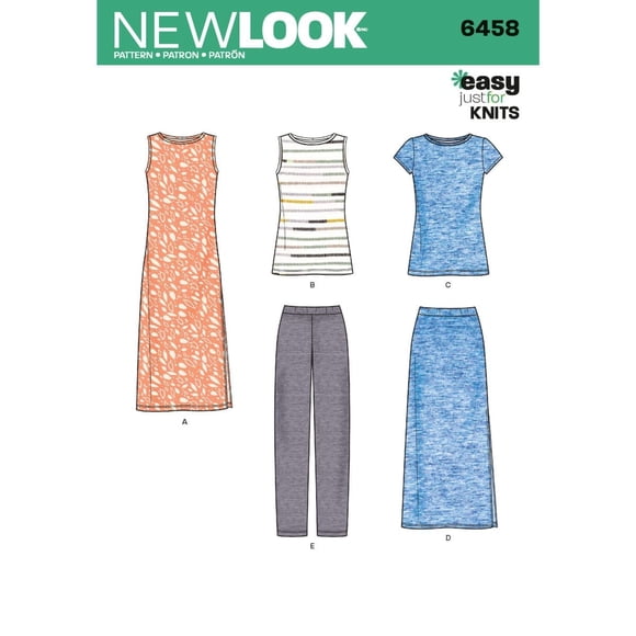 NUEVO LOOK Patrones Tejidos fáciles para mujer Separa A (10-12-14-16-18-20-22) 6458