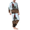 thumbnail image 2 of Fotbe Tractor plowing a field Pattern Long Sleeve Pajama Set for Men,Sleepwear Set,2-piece Loungewear Set,Soft PJs Comfy Nightwear with Pockets-Medium, 2 of 7