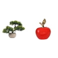 thumbnail image 1 of Árbol bonsái artificial,Bonsái artificial para decoración de escritorio o interior,Bonsái artificial,planta falsa en maceta.,Estatua,Estatua de fruta artificial Escultura Artesanías, 1 of 8