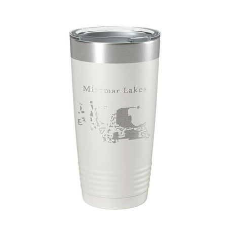 

Miromar Lakes Lake Como Map Tumbler Travel Mug Insulated Laser Engraved Coffee Cup Florida 20 oz White