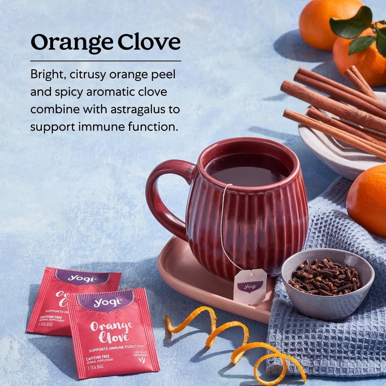 Yogi Organic Orange Clove & Ginger Herbal Tea, Immune Support