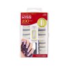 Kiss Full-Cover Curve Overlap Long Squoval Press-on Nails with Glue, Clear, 100 Pieces