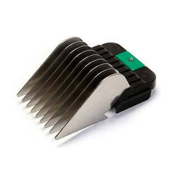 Stainless Steel Attachment Clipper Combs for Dogs Dog Grooming Kit Available (C = 7/8 Inch - Green)