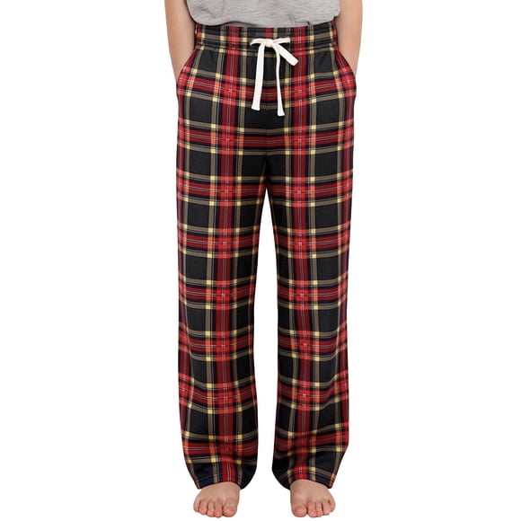 Pantalones de Pijama para Niños PATPAT a Cuadros Rojos y Negros Talla 5-6 Años