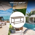 thumbnail image 5 of WestinTrends Malibu Patio Outdoor Coffee Table – 35" All-Weather Poly Lumber Adirondack Porch Table, Weathered Wood, 5 of 15