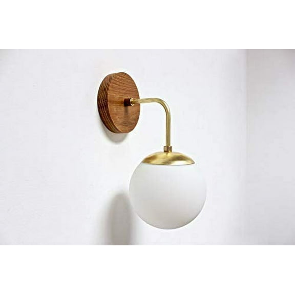 Regal Nauticaz 1-Light Wall Sconce Round Globe Glass Shade Vintage Industrial Wall lamp Light Fixture (Antique)
