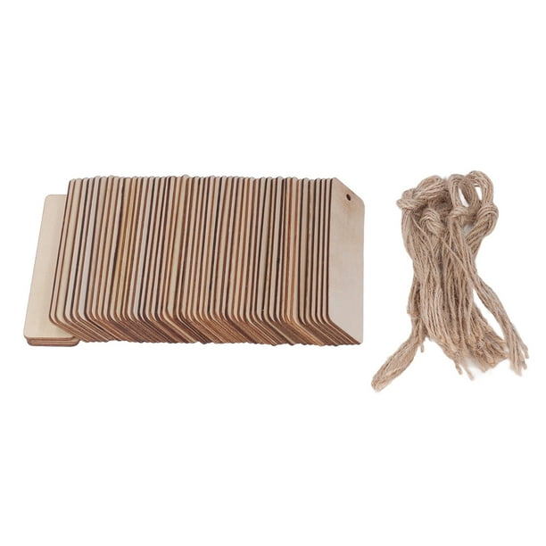 Blank Bookmarks,50Pcs Wooden Blank Bookmarks Unfinished Wood Pieces