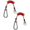 thumbnail image 2 of 4 Ft Breakaway Trailer Cable, 2 Pack Trailer Brake Safety Cable Spring Towing Coiled Wire, For Rv Trailer Emergency, 2 of 4