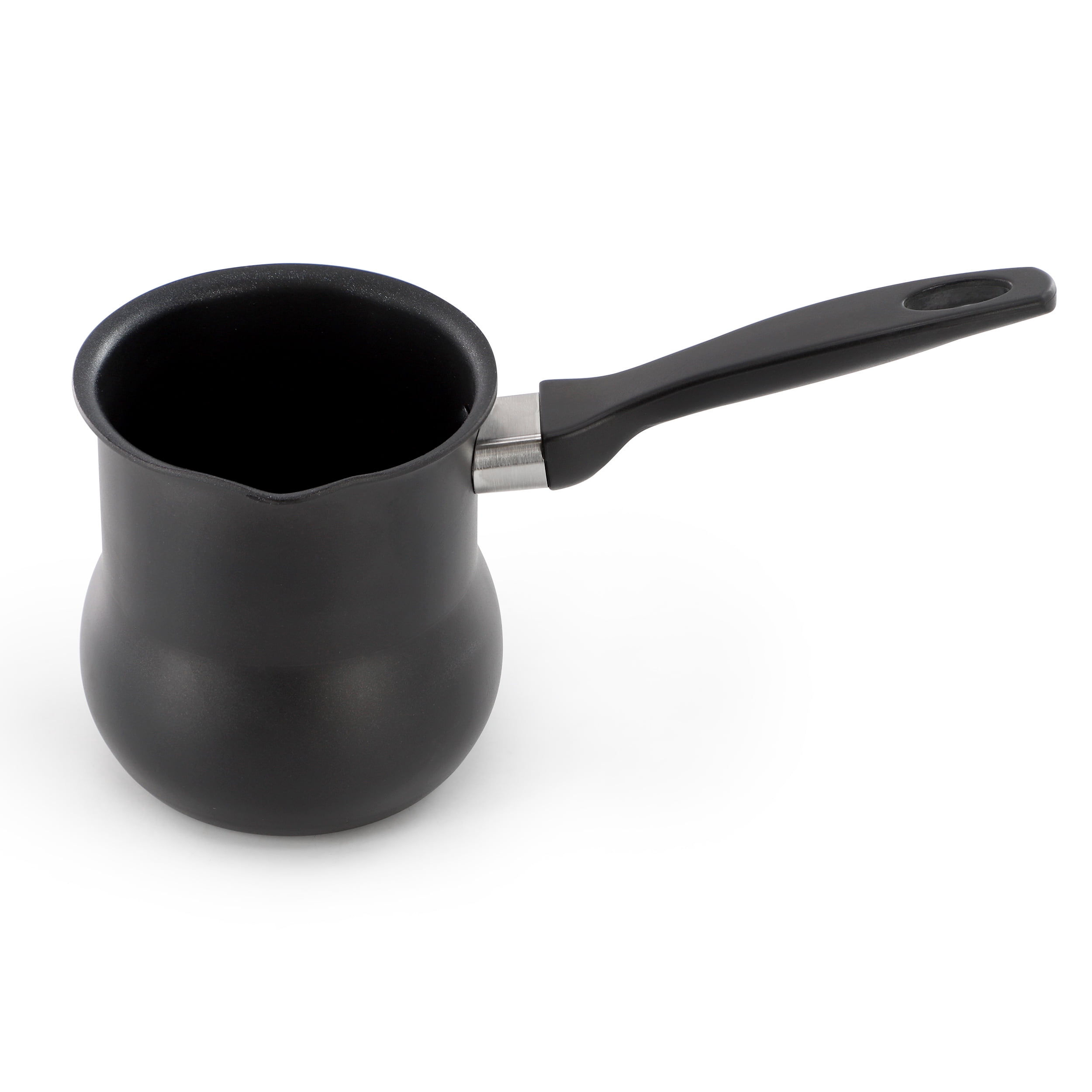 Better Chef 0.45 Quart Aluminum Nonstick Turkish Coffee Warmer in Black with Cool Touch Handle