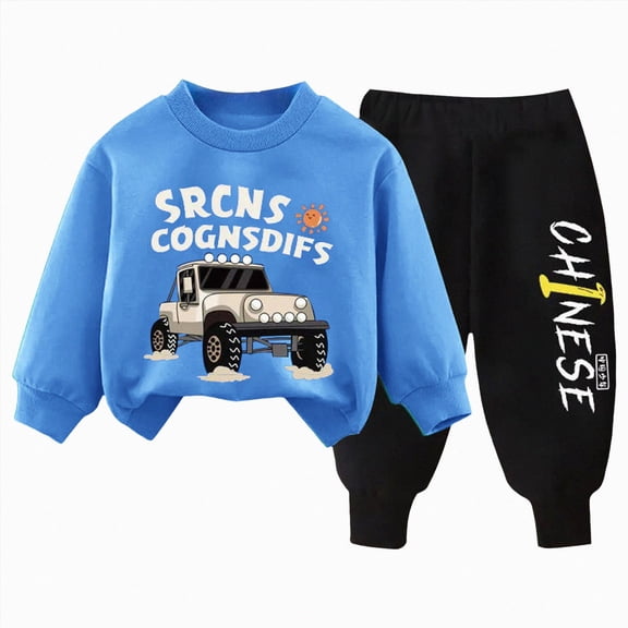 xaweyi Toddler Baby Boy Clothes Fall Winter Long Sleeve Sweatshirt Pants 2pc for 12M 18M 2T 3T Boy Outfits,Sizes 18-24 Months